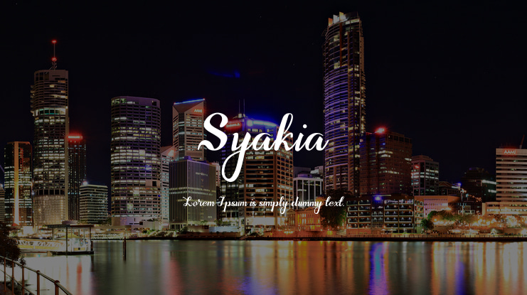 Syakia Font