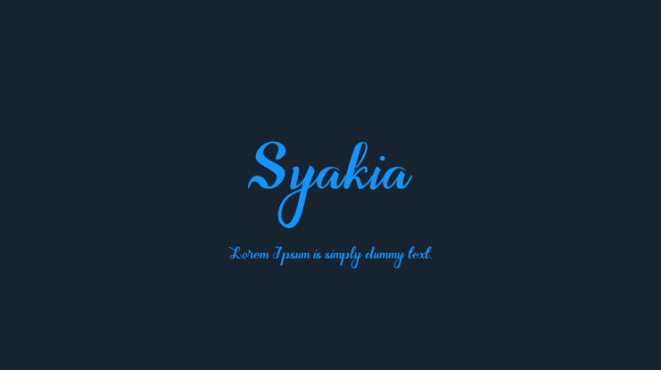 Syakia Font