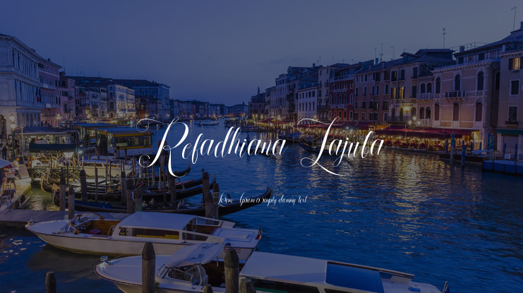 Refadhiana Lajuba Font