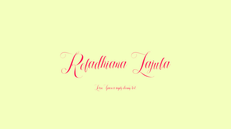 Refadhiana Lajuba Font