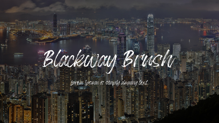 Blackway Brush Font