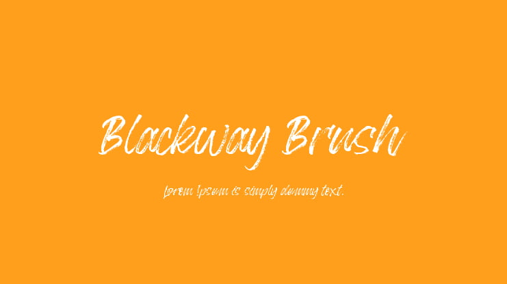 Blackway Brush Font