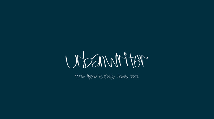 UrbanWriter Font