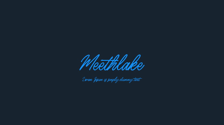 Meethlake Font