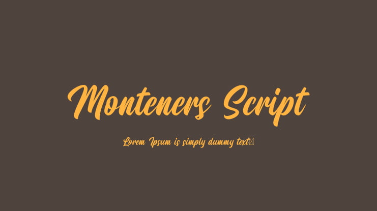 Monteners Script Font