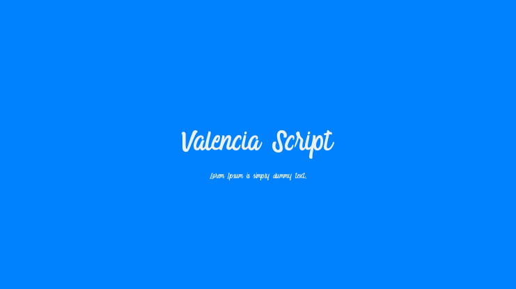 Valencia Script Font