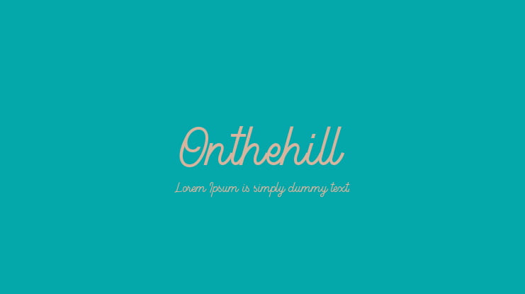 Onthehill Font