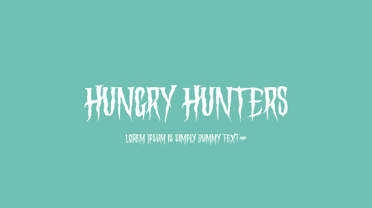 Hungry Hunters Font