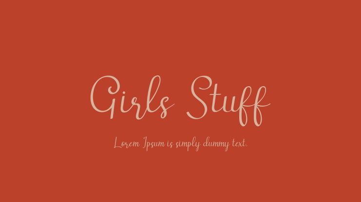 Girls Stuff Font
