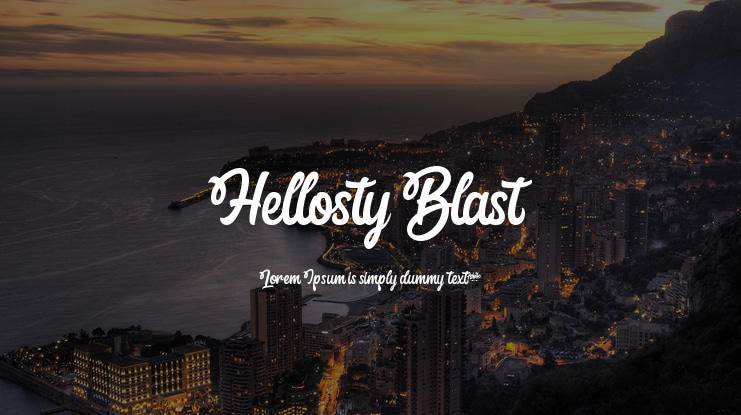 Hellosty Blast Font
