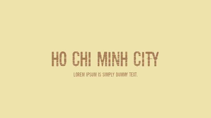 Ho Chi Minh City Font