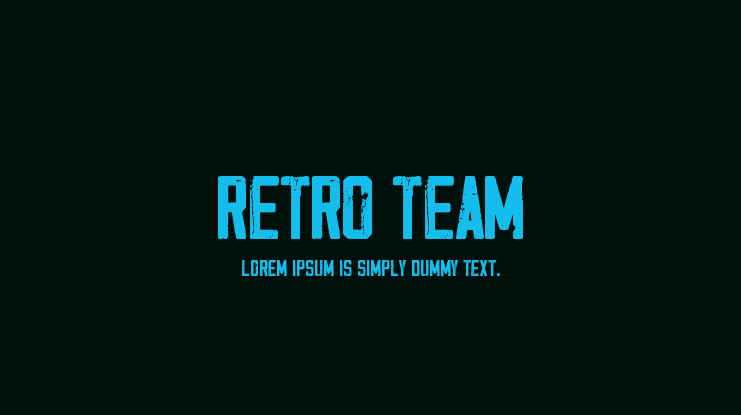 Retro Team Font
