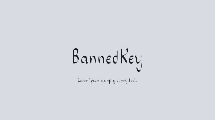 BannedKey Font