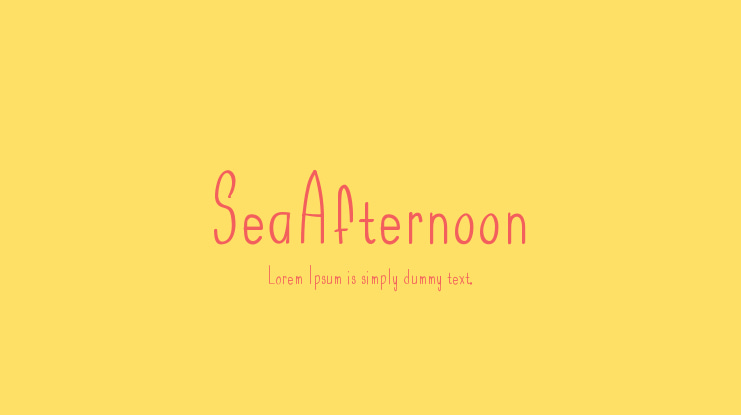 SeaAfternoon Font