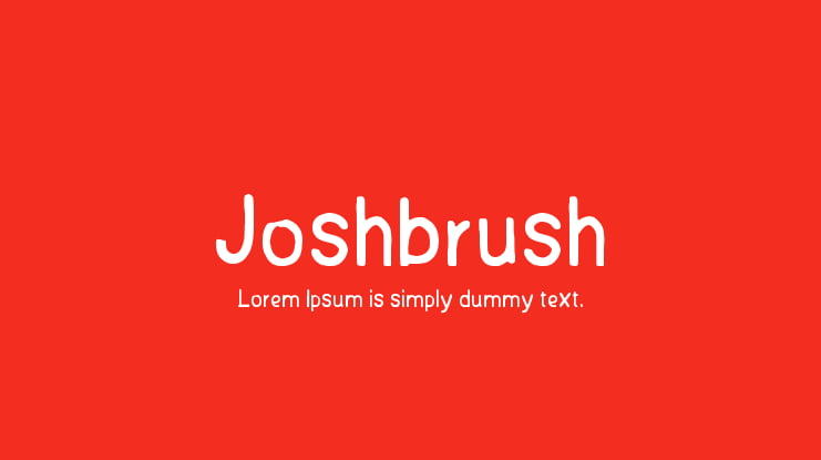 Joshbrush Font