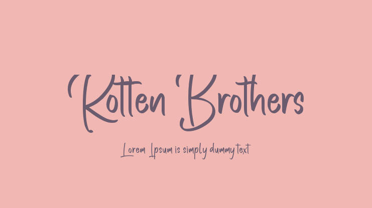 Rotten Brothers Font