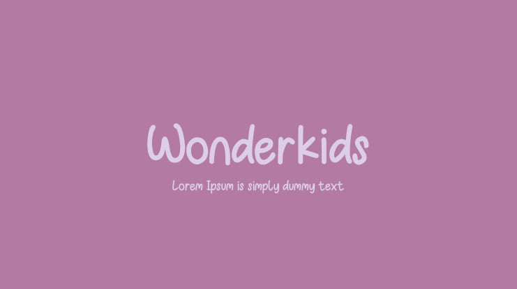Wonderkids Font