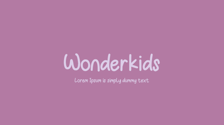 Wonderkids Font