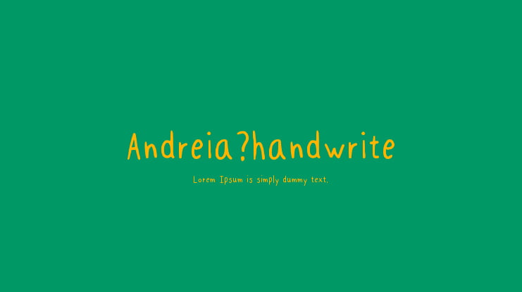 Andreia_handwrite Font