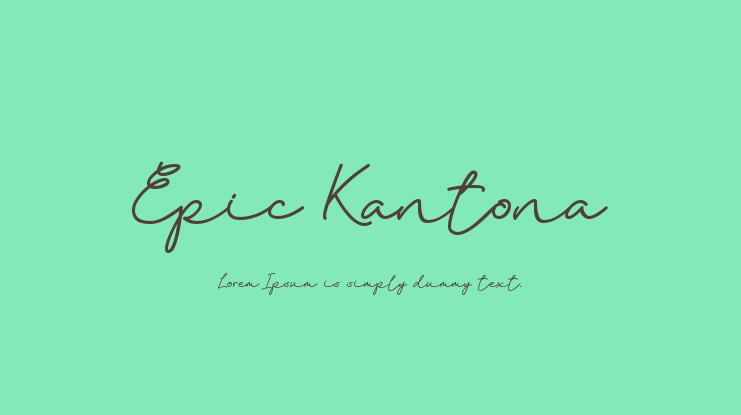 Epic Kantona Font