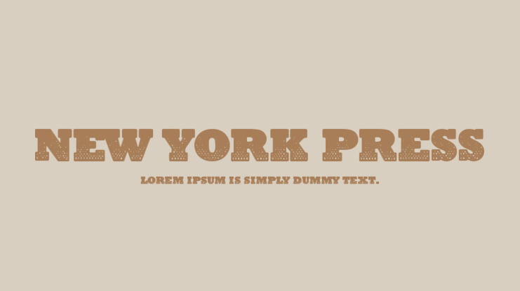 New York Press Font