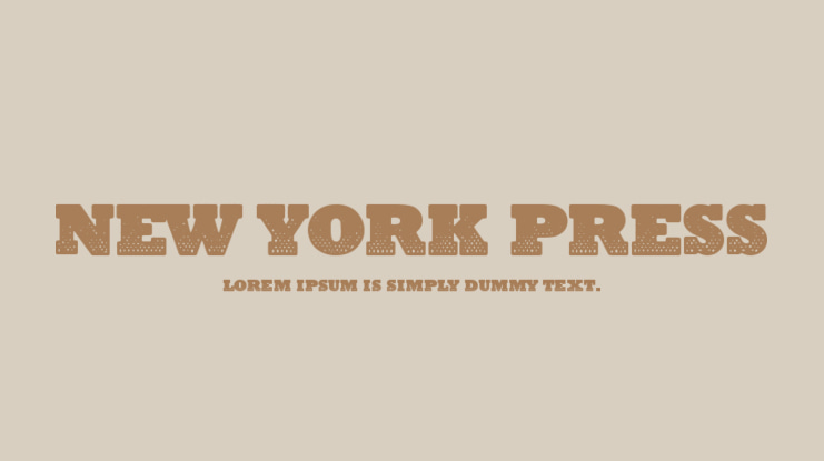 New York Press Font