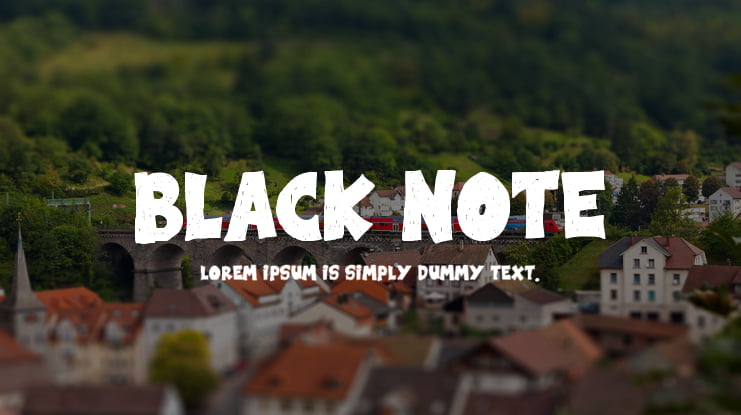 Black Note Font