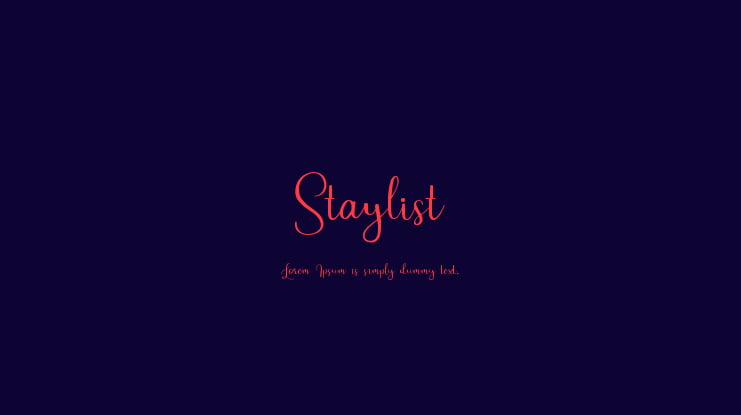 Staylist Font