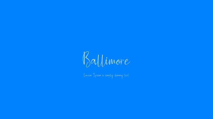 Ballimore Font