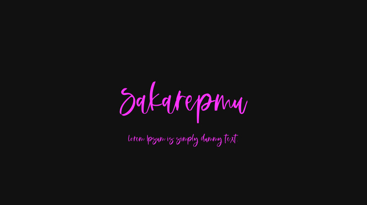 Sakarepmu Font