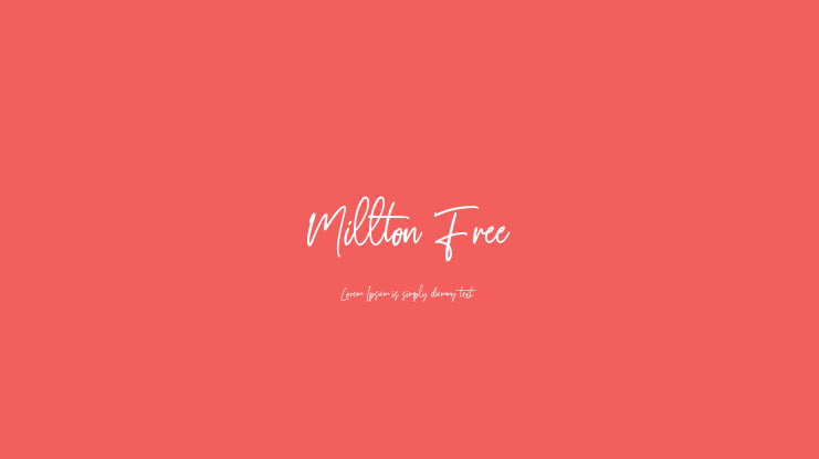 Millton Free Font