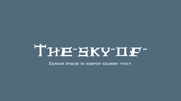 The-sky-of- Font