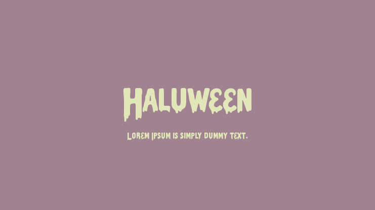 Haluween Font