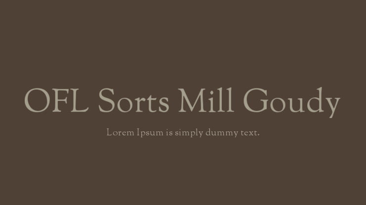 OFL Sorts Mill Goudy Font Family
