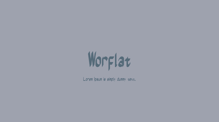 Worflat Font