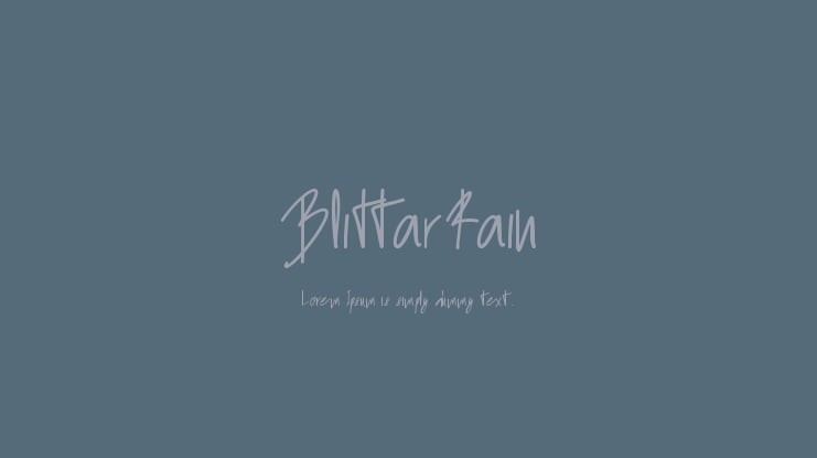 BlittarRain Font