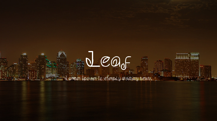 Leaf Font