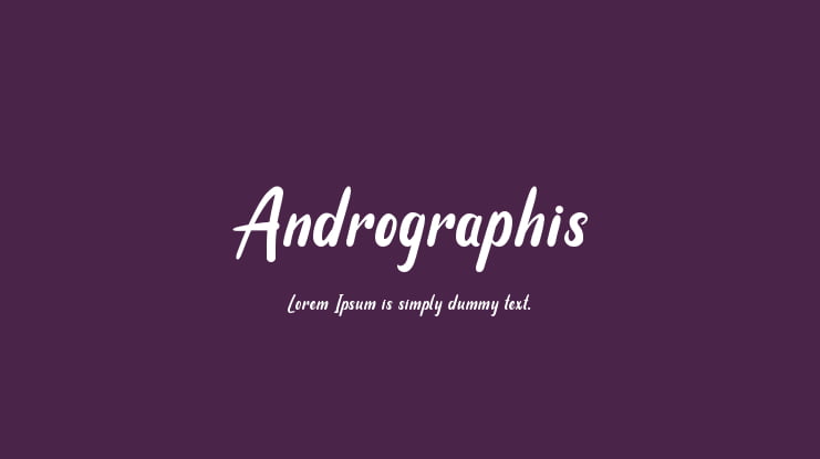 Andrographis Font