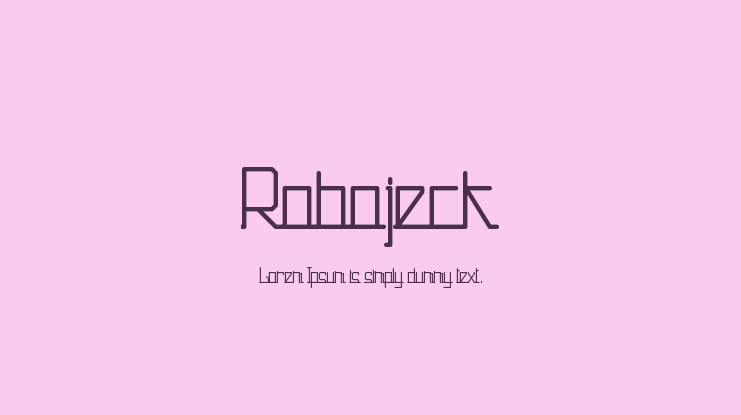 Robojeck Font