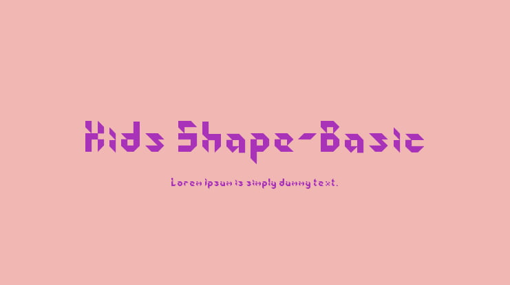 Kids Shape-Basic Font