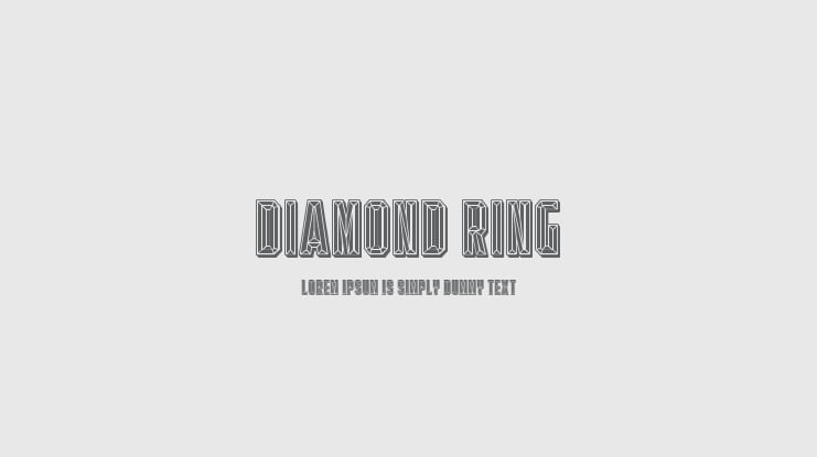 Diamond Ring Font Family