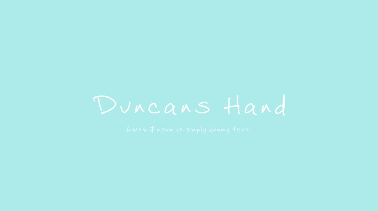 Duncans Hand Font