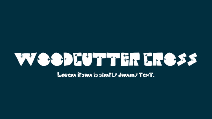 WOODCUTTER CROSS Font
