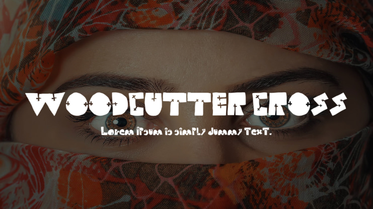 WOODCUTTER CROSS Font