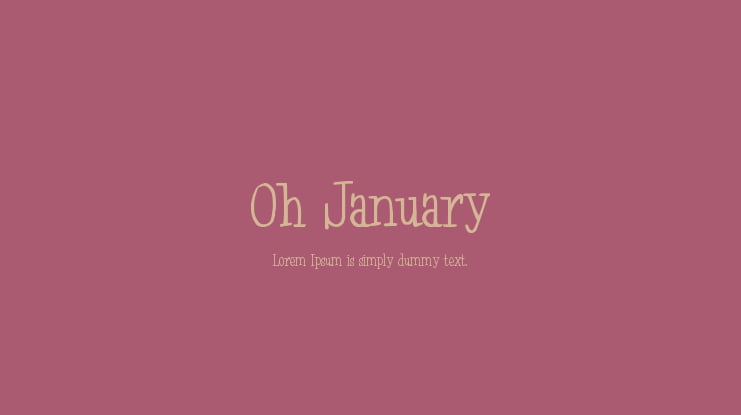 Oh January Font