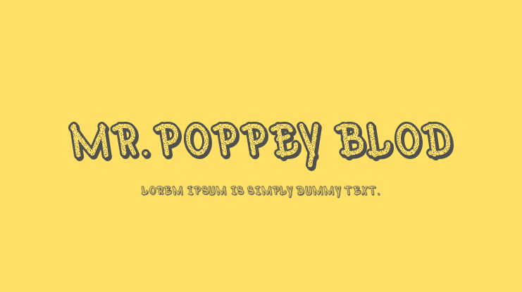 Mr.Poppey Blod Font Family