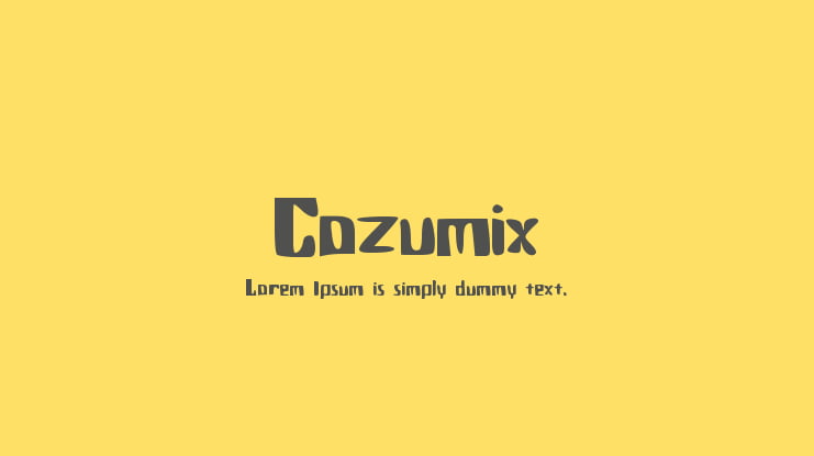 Cozumix Font