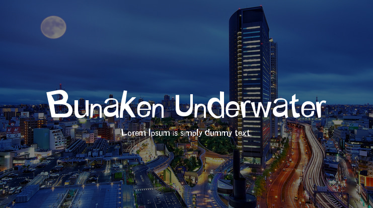 Bunaken Underwater Font
