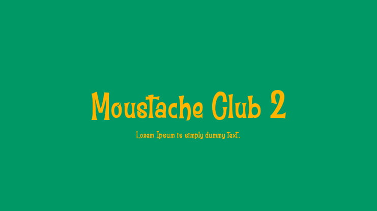 Moustache Club 2 Font Family