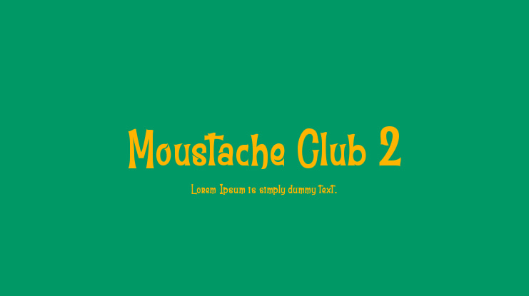 Moustache Club 2 Font Family